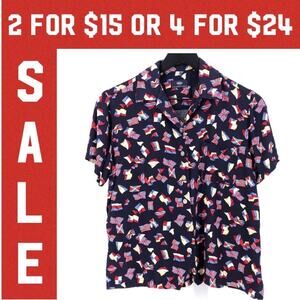 🔴 Crazy Horse by Liz Claiborne international flag shirt